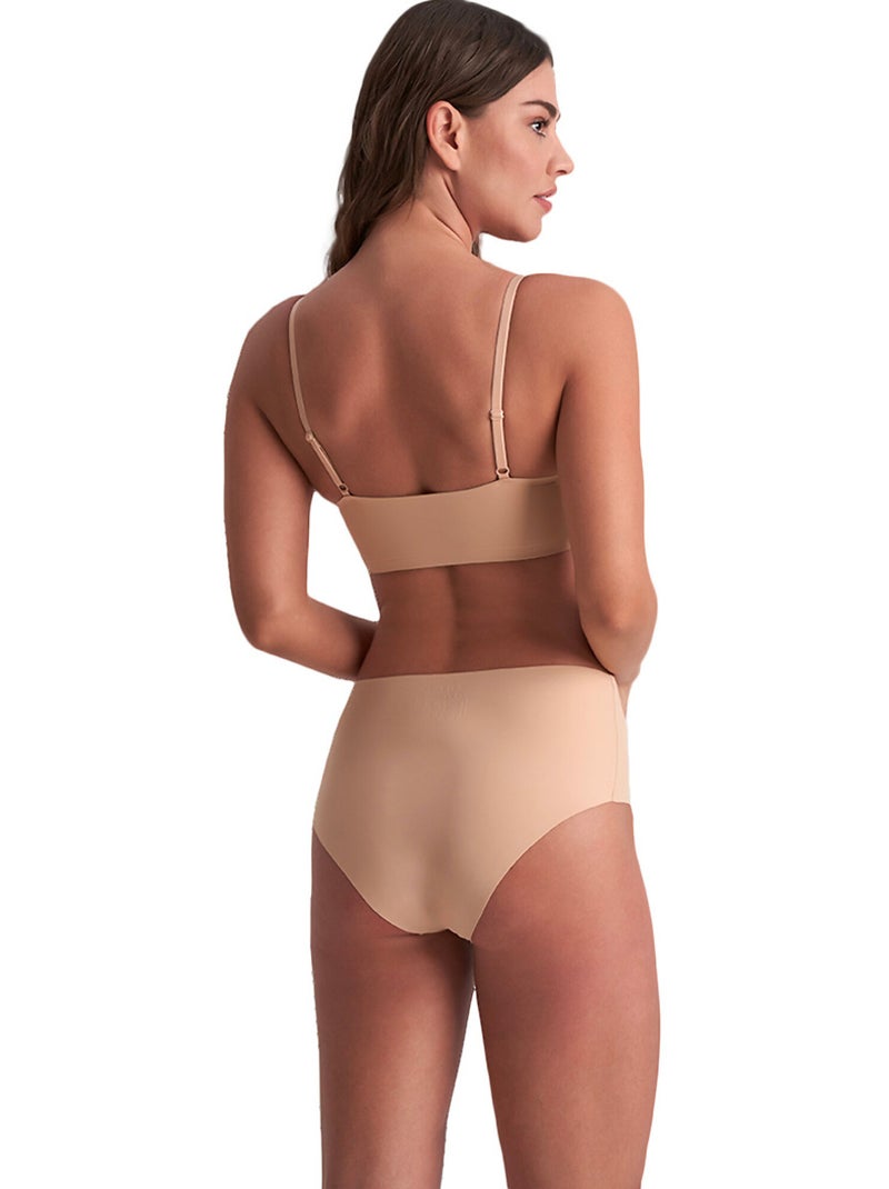 Pack x2 slips Invisible Beige/Noir - Kiabi