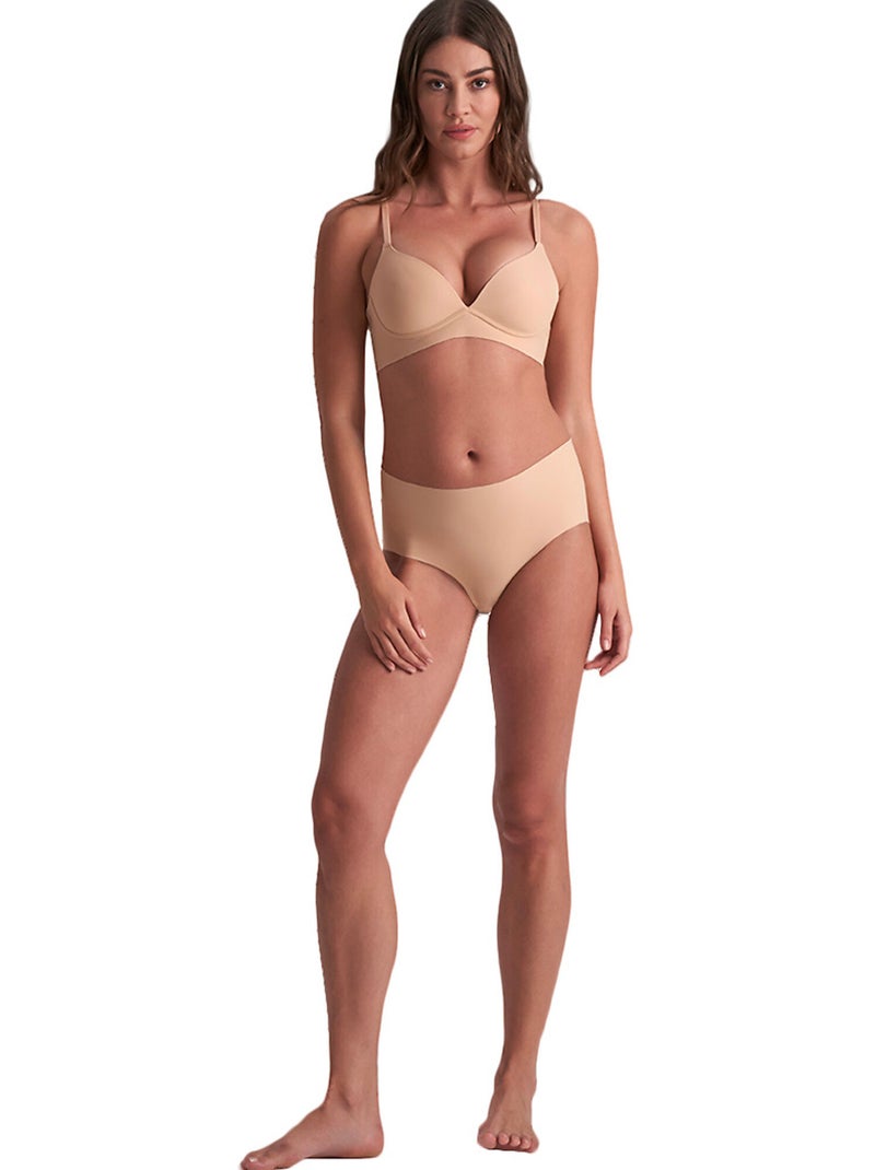 Pack x2 slips Invisible Beige/Noir - Kiabi