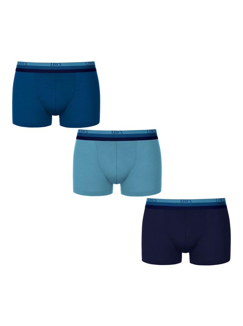 Pack x3 boxers Olympus Bleu - Kiabi
