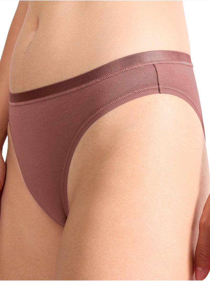 Pack x3 culottes slips mini go daily cotton Marron chocolat - Kiabi
