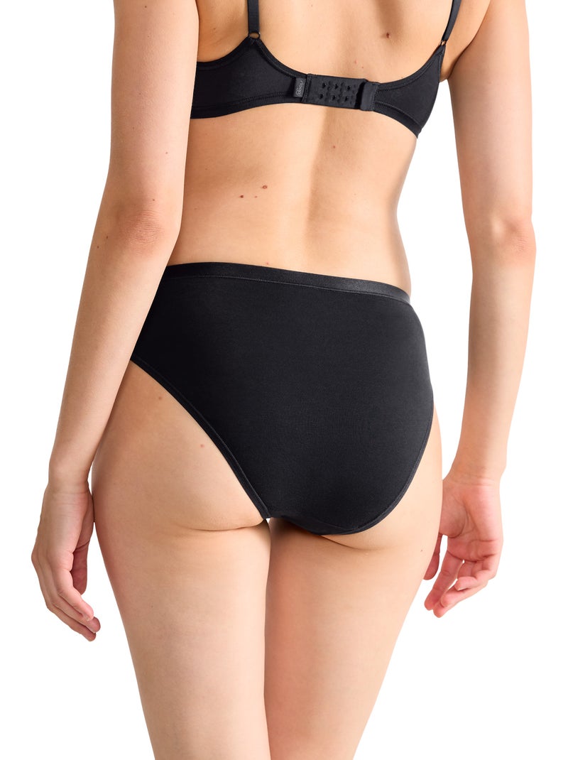 Pack x3 culottes slips taï go daily cotton Noir - Kiabi
