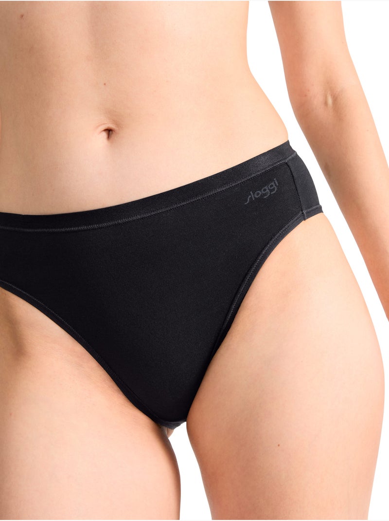 Pack x3 culottes slips taï go daily cotton Noir - Kiabi