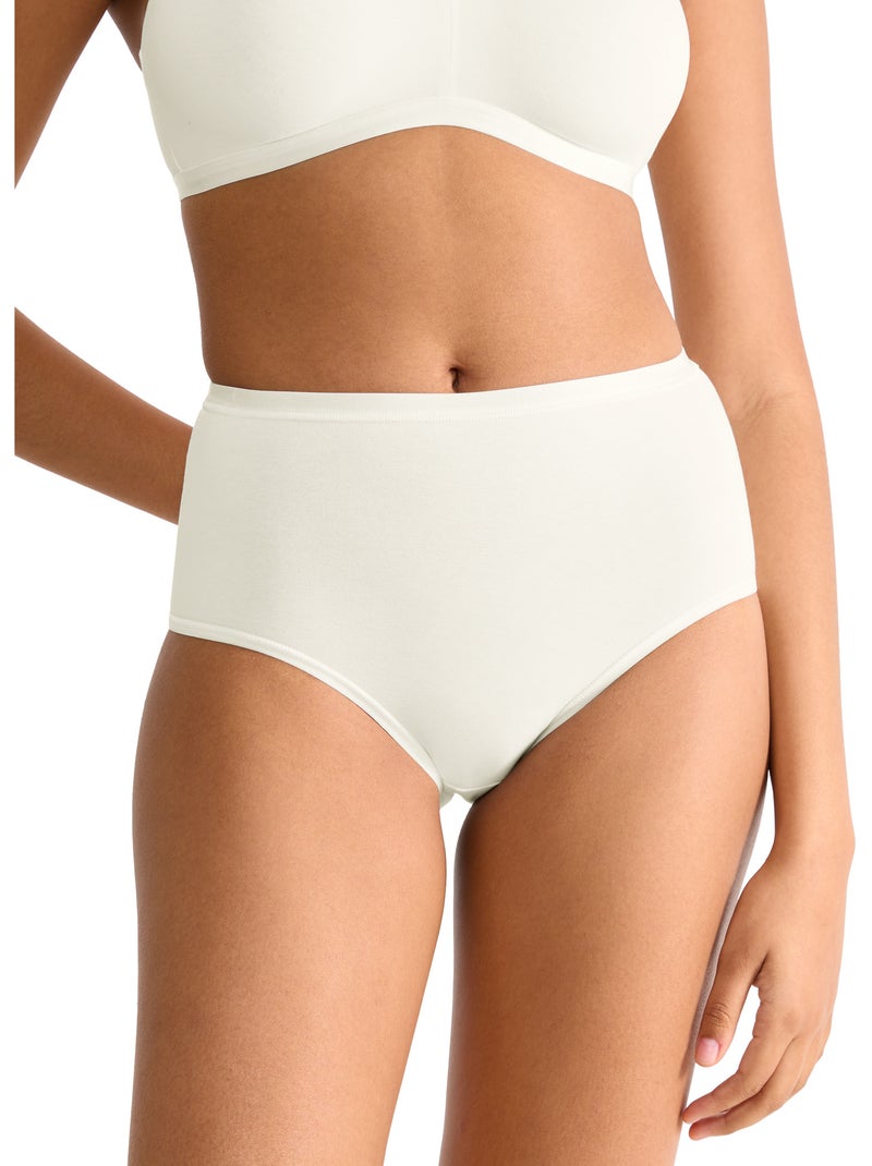 Pack x3 culottes taille haute go daily cotton Blanc - Kiabi