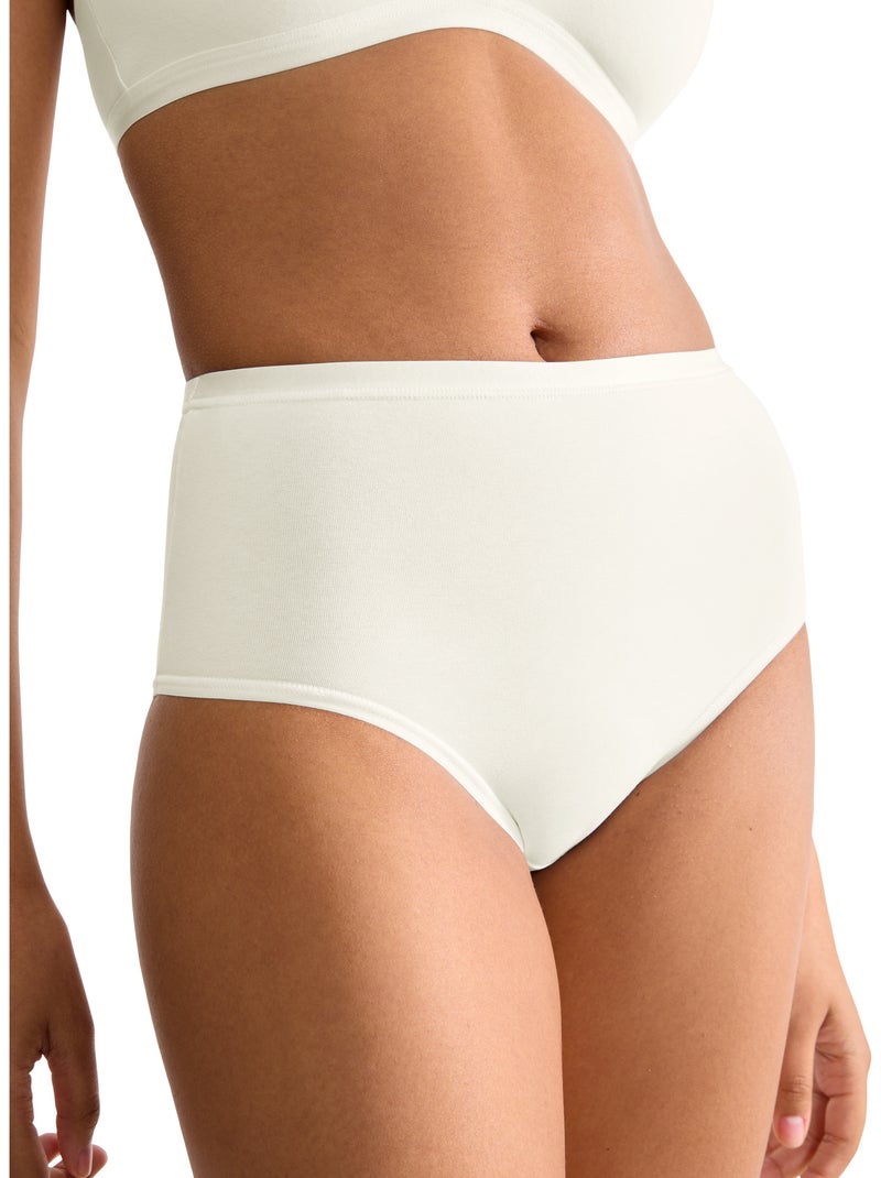 Pack x3 culottes taille haute go daily cotton Blanc - Kiabi