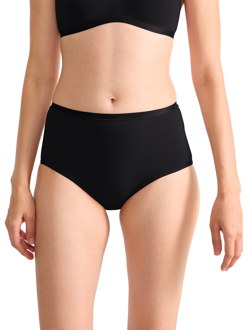 Pack x3 culottes taille haute go daily cotton Noir - Kiabi