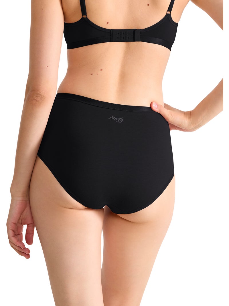 Pack x3 culottes taille haute go daily cotton Noir - Kiabi