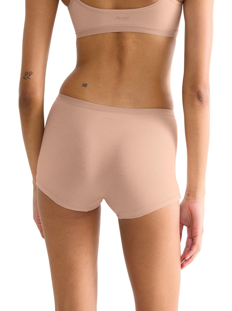 Pack x3 mini shorts go daily cotton Beige - Kiabi