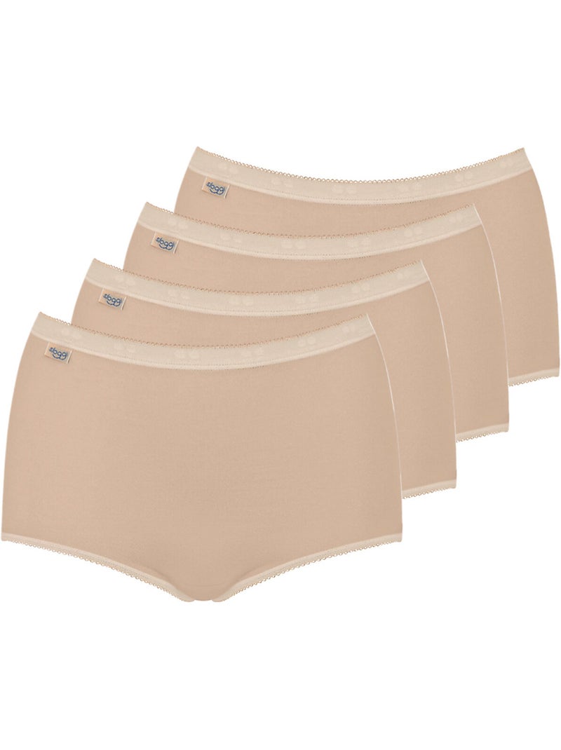 Pack x4 culottes taille haute basic plus Beige - Kiabi