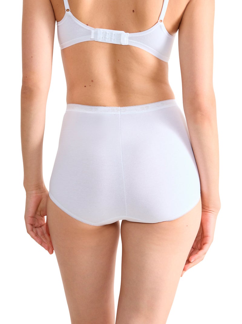 Pack x4 culottes taille haute BASIC PLUS Blanc - Kiabi