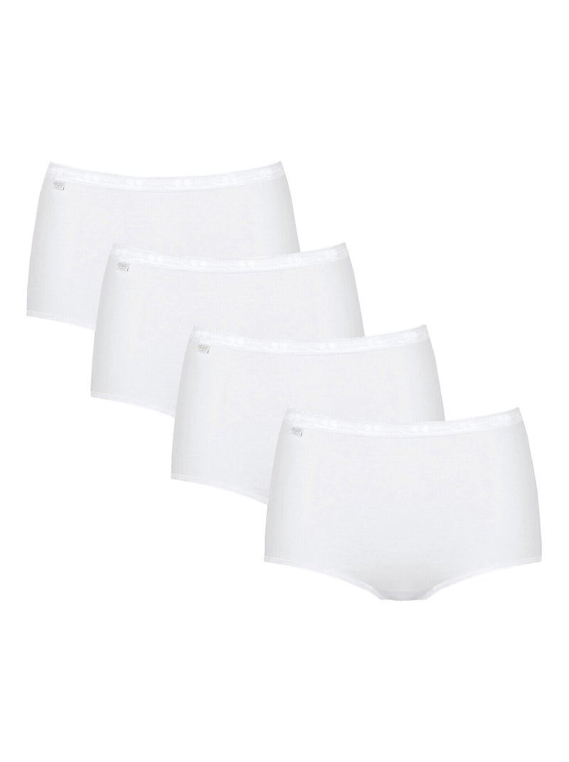 Pack x4 culottes taille haute BASIC PLUS Blanc - Kiabi