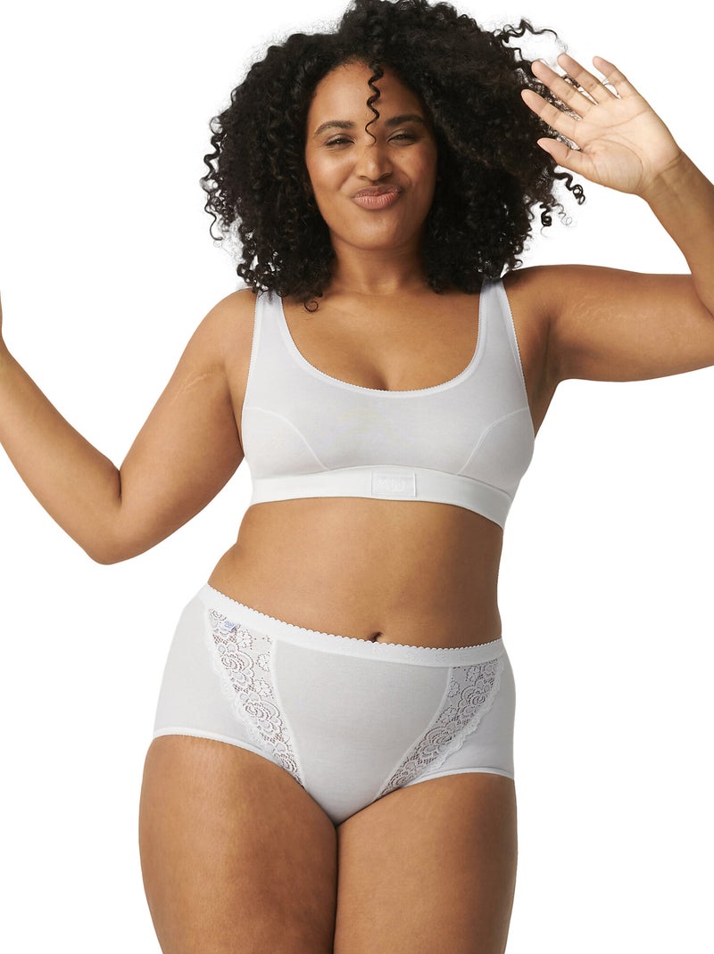 Pack x4 culottes taille haute CHIC Blanc - Kiabi