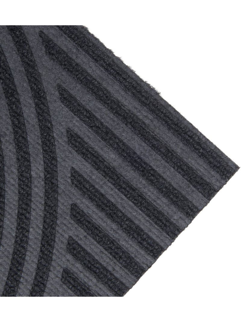 Paillasson 60 x 90 cm gris anthracite - Kiabi