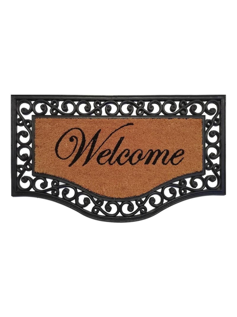 Paillasson Arabesque Welcome 45x75cm Noir - Kiabi