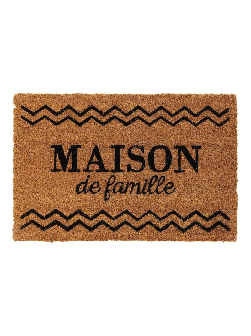 Paillasson Coco 40x60 cm Maison de famille Marron - Kiabi