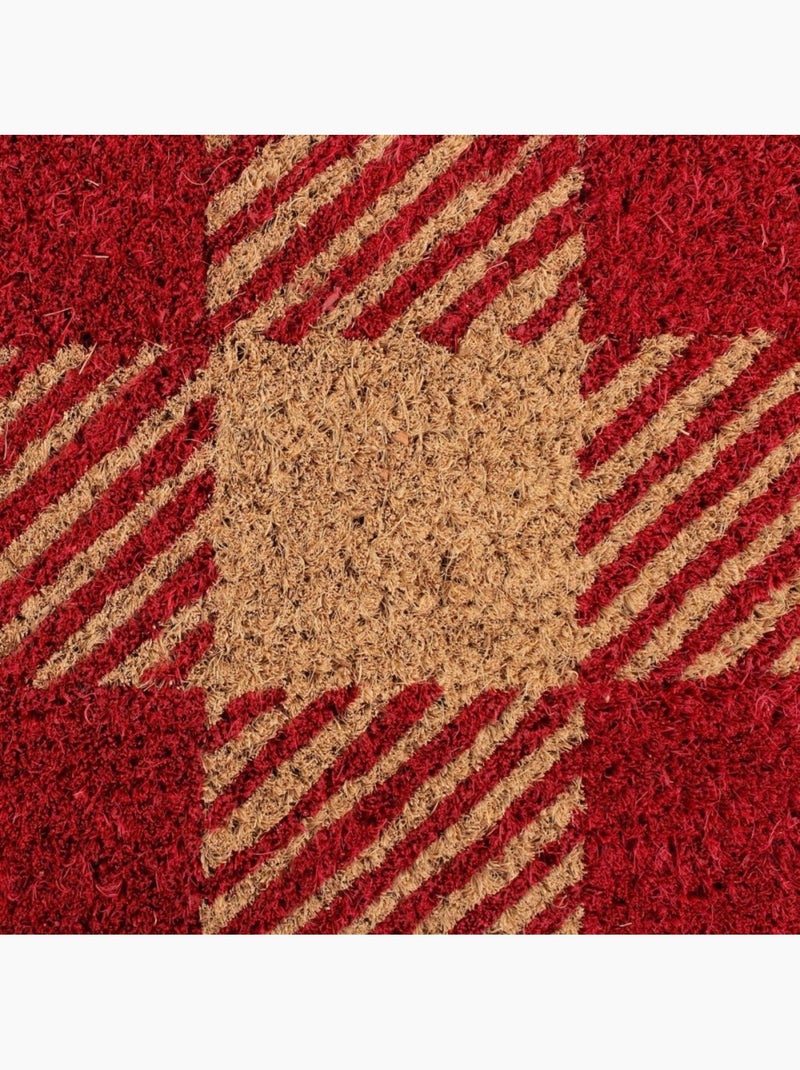 Paillasson coco carreaux écossais rouges 40x60cm Rouge - Kiabi