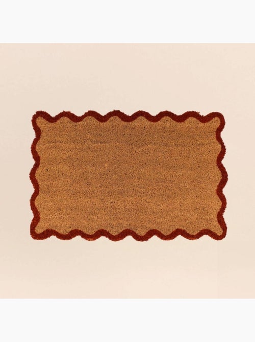 Paillasson coco contour feston 40x60cm - Kiabi Paillasson coco contour feston 40x60cm - Kiabi