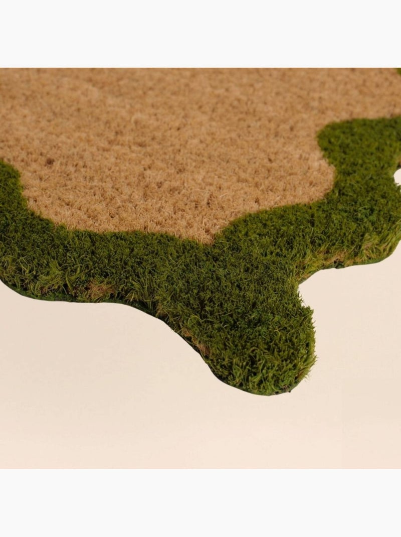 Paillasson coco contour feston 40x60cm Vert - Kiabi
