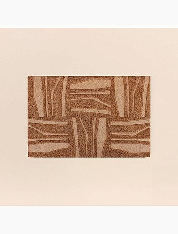 Paillasson coco embossé motifs primitifs 40x60cm