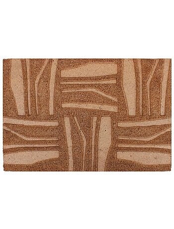 Paillasson coco embossé motifs primitifs 40x60cm
