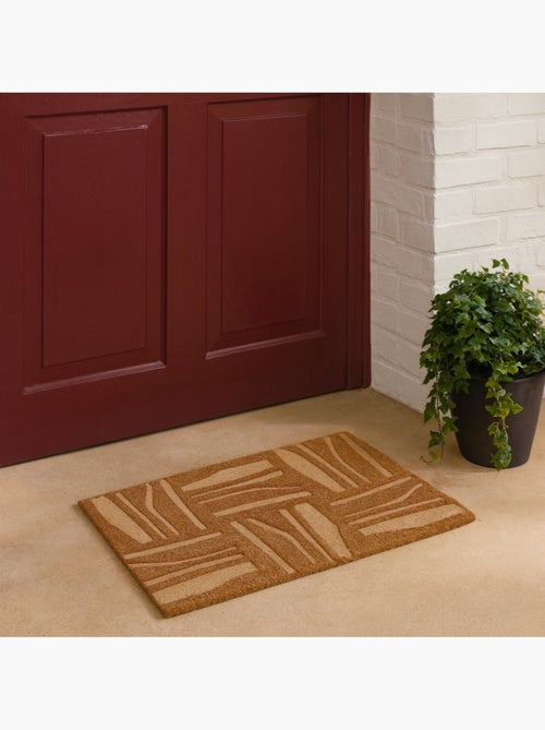 Paillasson coco embossé motifs primitifs 40x60cm - Kiabi