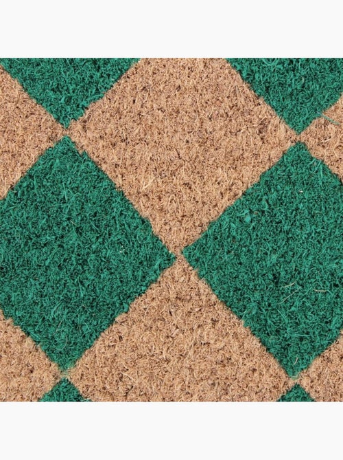 Paillasson coco imprimé damiers 40x60cm - Kiabi