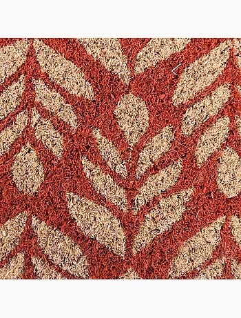 Paillasson coco imprimé feuillage géométrique 40x60cm