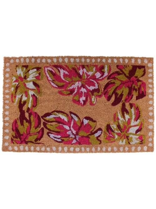 Paillasson coco imprimé floral rose 50x80cm - Kiabi