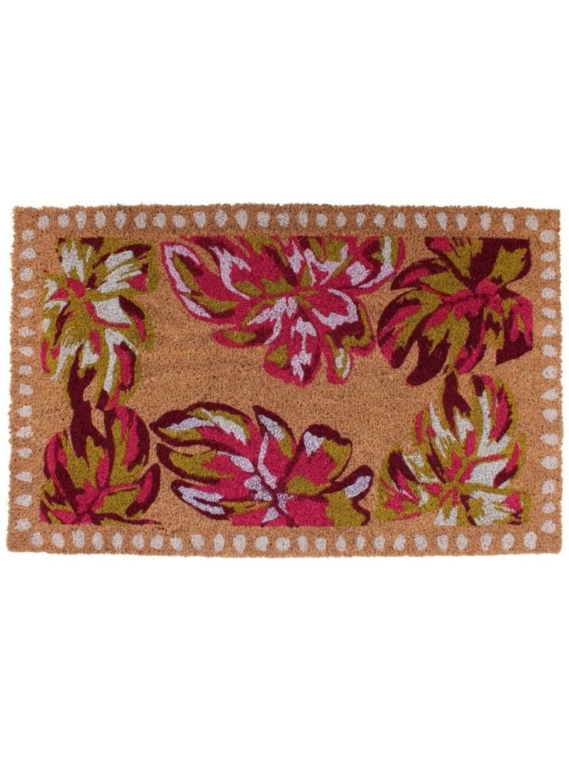 Paillasson coco imprimé floral rose 50x80cm Rose - Kiabi