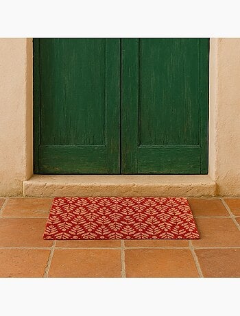 Paillasson coco imprimé zig zags 40x60cm