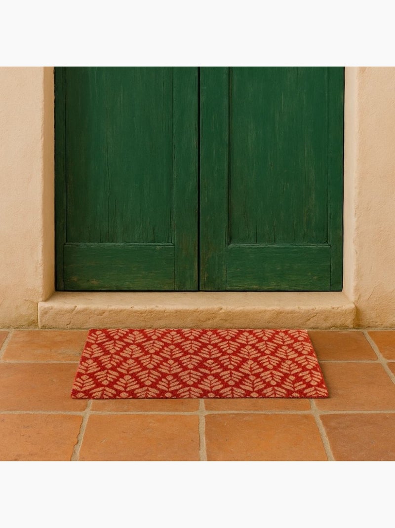 Paillasson coco imprimé zig zags 40x60cm Marron - Kiabi