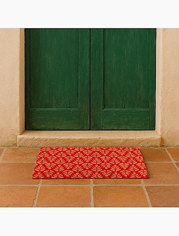 Paillasson coco imprimé zig zags 40x60cm