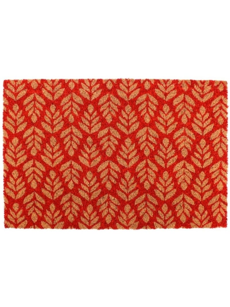 Paillasson coco imprimé zig zags 40x60cm Terracotta - Kiabi