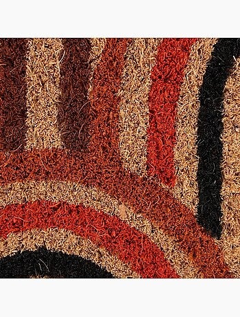 Paillasson coco motifs arches multicolores 40x60cm