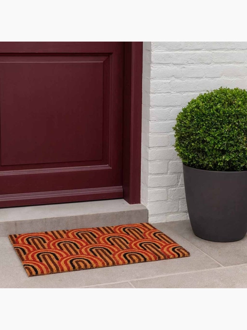 Paillasson coco motifs arches multicolores 40x60cm Rouge - Kiabi