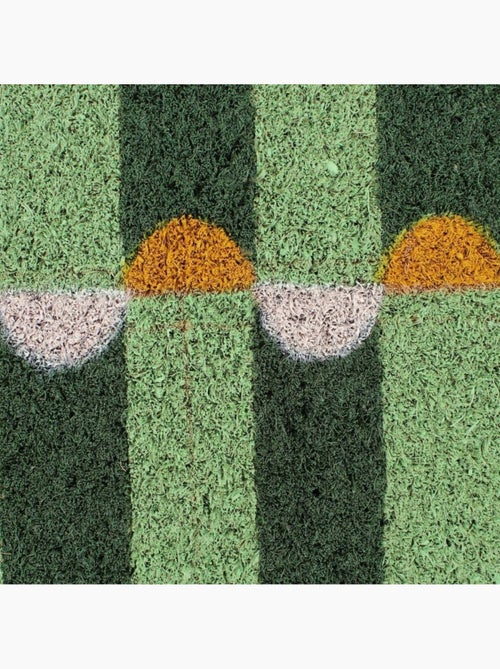 Paillasson coco motifs géométriques verts 40x60cm - Kiabi