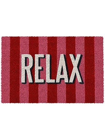 Paillasson coco rayé imprimé relax 40x60cm