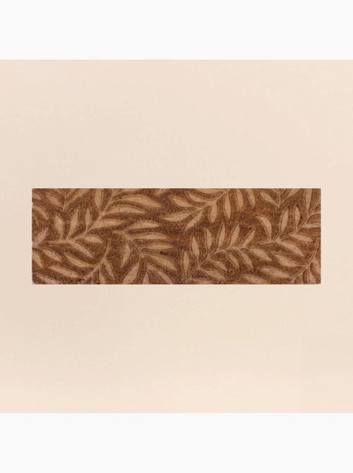 Paillasson de marche coco embossé feuillages 25x75cm - Kiabi