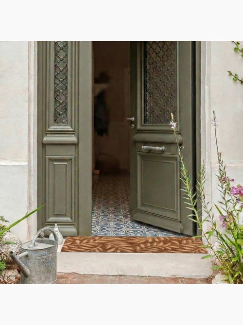 Paillasson de marche coco embossé feuillages 25x75cm - Kiabi