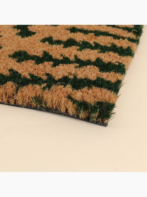 Paillasson de marche coco imprimé fougères vert 25x75cm - Kiabi Paillasson de marche coco imprimé fougères vert 25x75cm - Kiabi