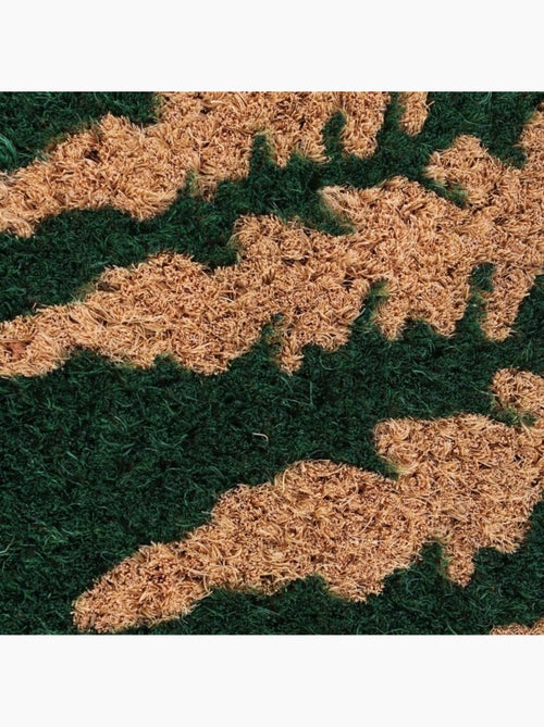 Paillasson de marche coco imprimé fougères vert 25x75cm - Kiabi Paillasson de marche coco imprimé fougères vert 25x75cm - Kiabi