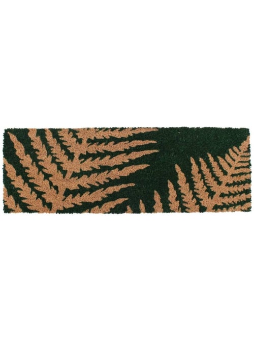Paillasson de marche coco imprimé fougères vert 25x75cm - Kiabi Paillasson de marche coco imprimé fougères vert 25x75cm - Kiabi