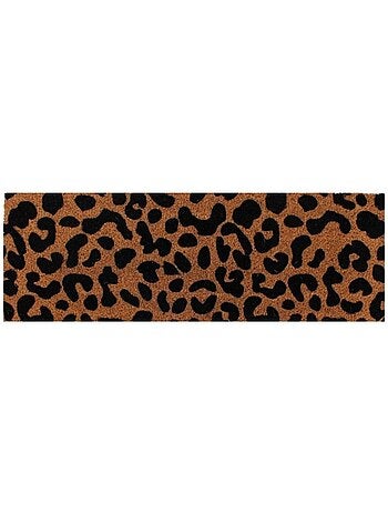 Paillasson de marche coco imprimé léopard 25x75cm