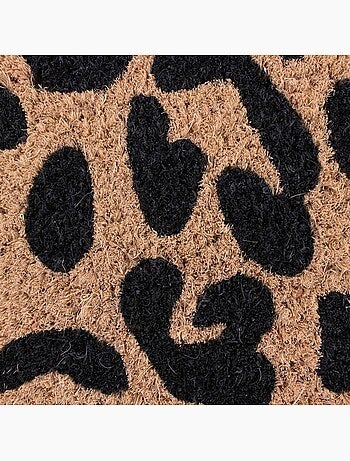 Paillasson de marche coco imprimé léopard 25x75cm