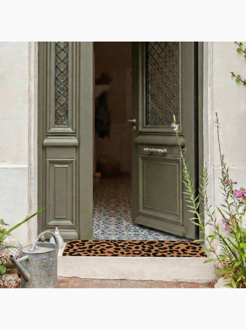 Paillasson de marche coco imprimé léopard 25x75cm - Kiabi