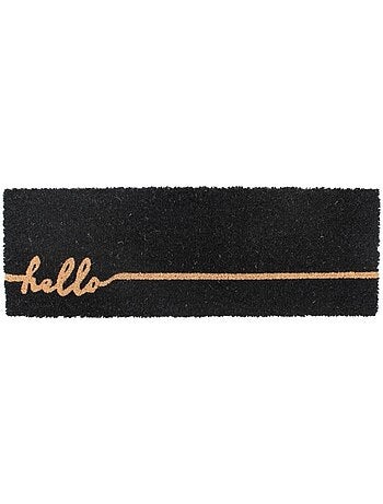Paillasson de marche imprimé hello en coco 25x75cm