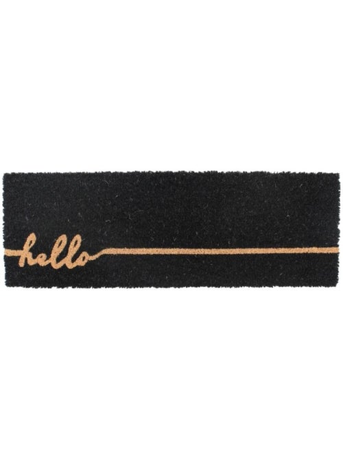 Paillasson de marche imprimé hello en coco 25x75cm - Kiabi