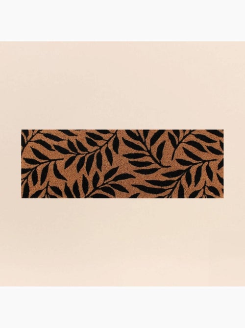 Paillasson de marche motifs feuillages en coco 25x75cm - Kiabi
