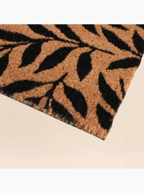 Paillasson de marche motifs feuillages en coco 25x75cm - Kiabi
