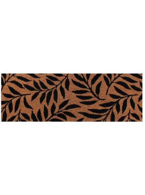 Paillasson de marche motifs feuillages en coco 25x75cm - Kiabi