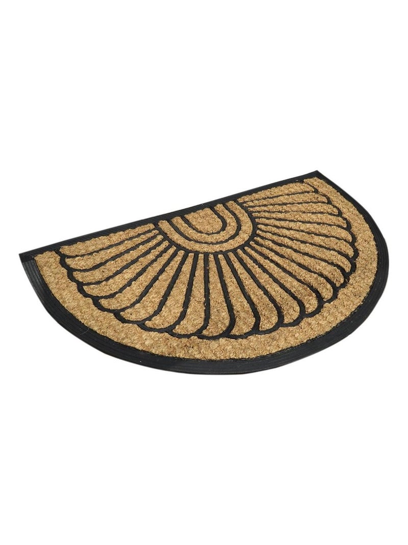 Paillasson D'entrée Demi-lune En Coco Bouclée 45 X 75cm Marron - Kiabi